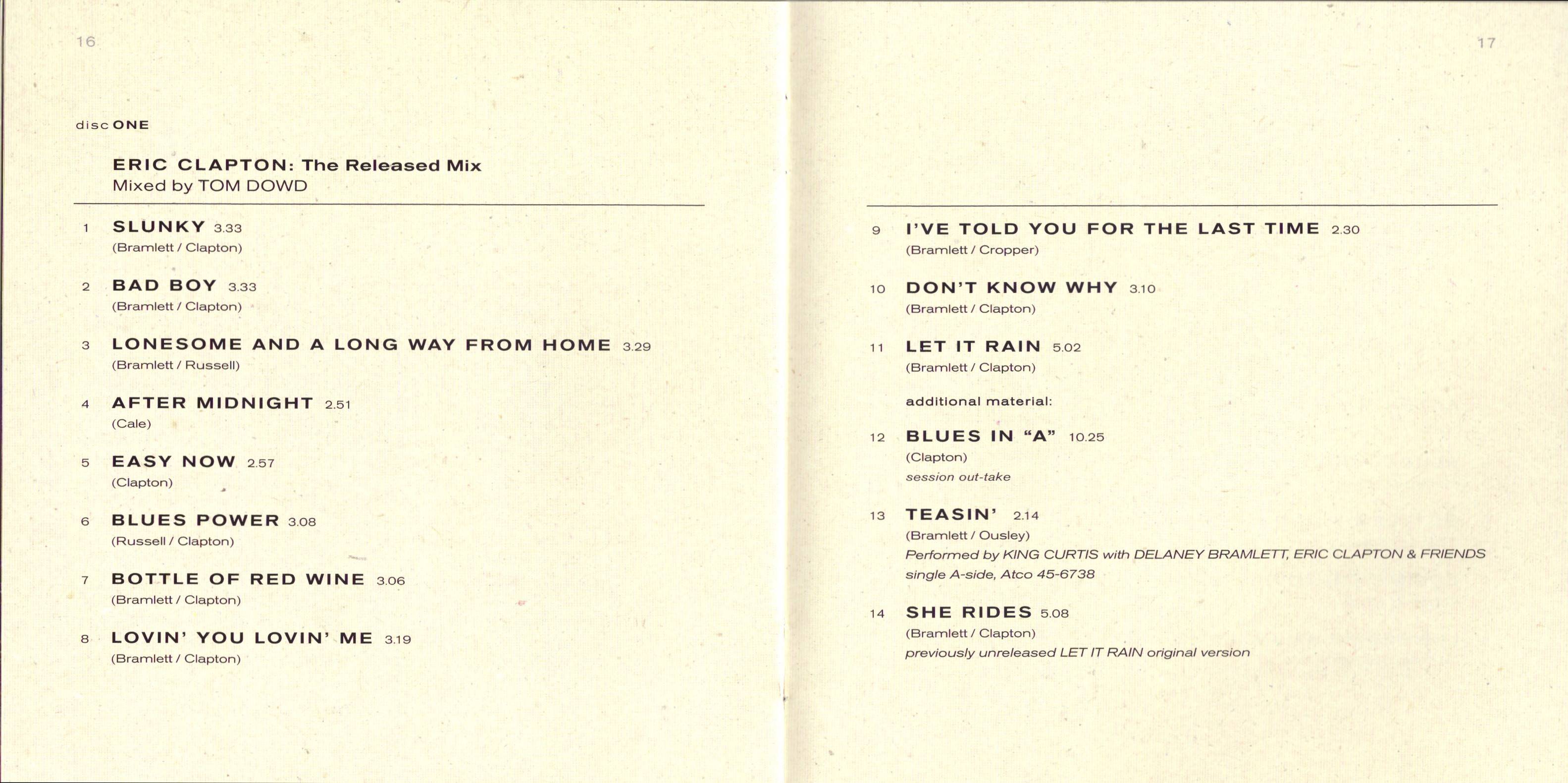 Eric Clapton Eric Clapton Limited Edition : Booklet09 JPN